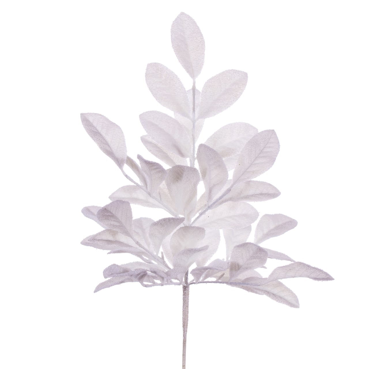 19" White Artificial Apple Leaf Snowy Bushes, 2ct.